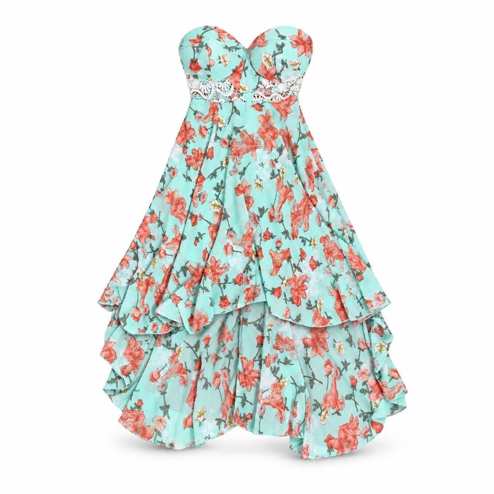 New Look Hi Lo Strapless Dress S